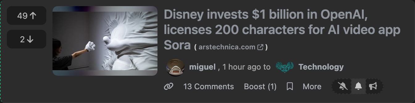 Screenshot showing the link under the title (clicking on the title takes you directly to the article)