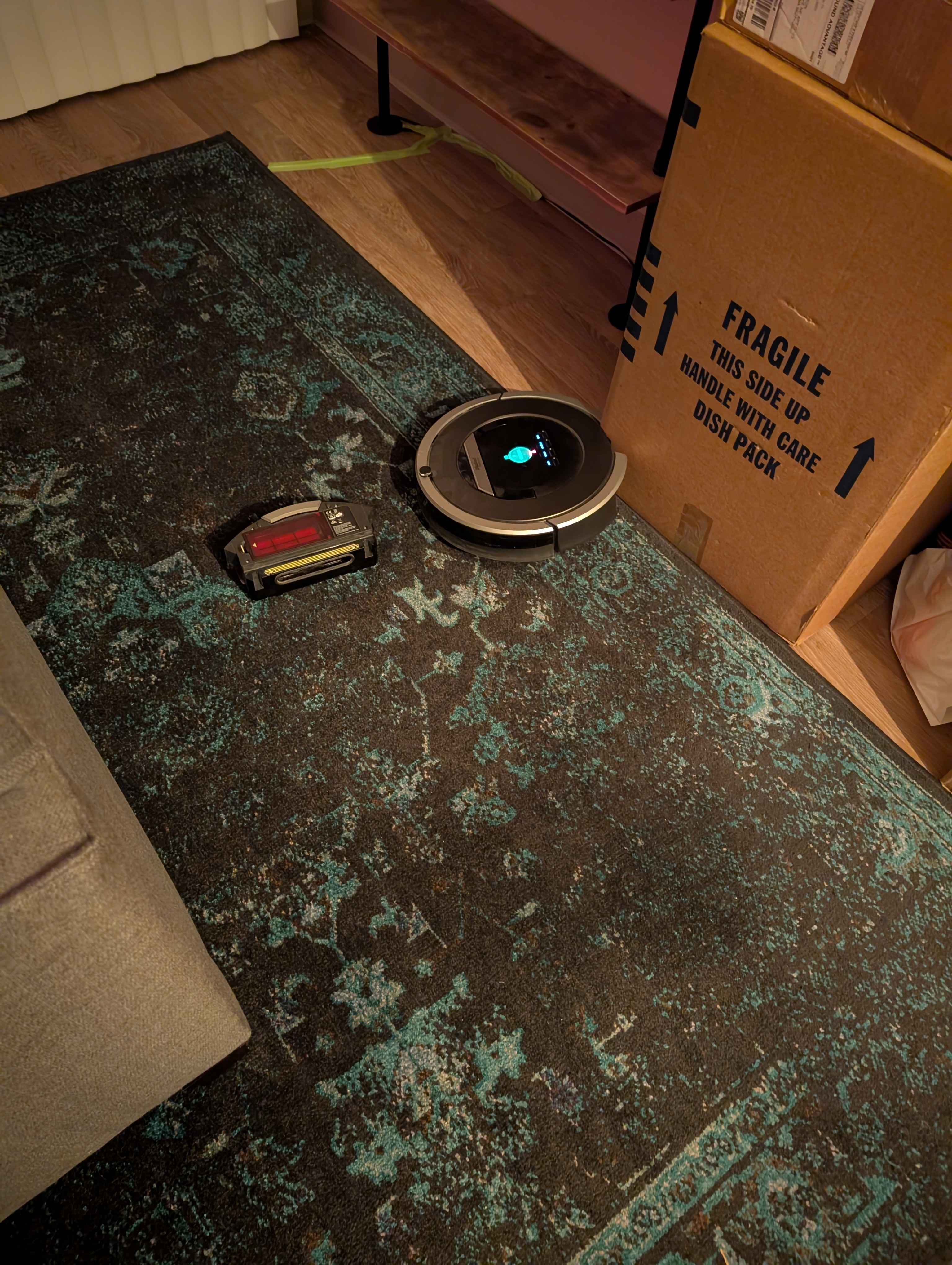 No idea how he managed this, but we do call him derpybot in my house for a reason.