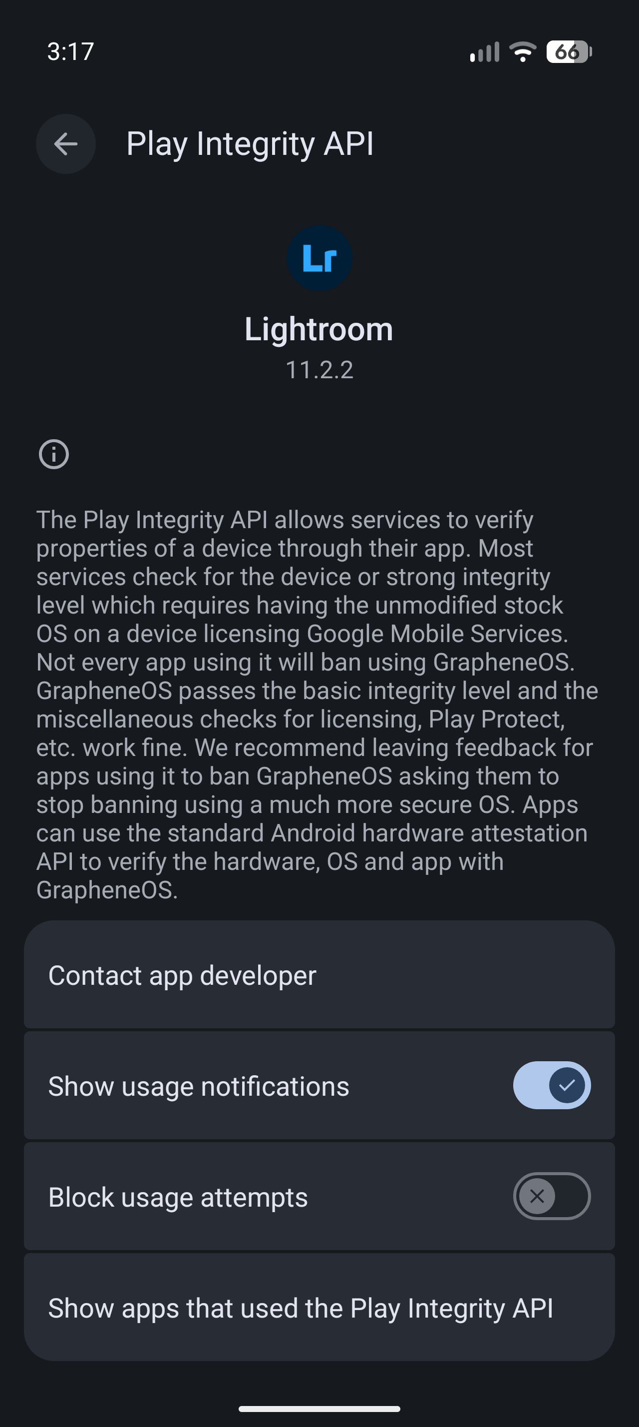integrity checks in grapheneos
