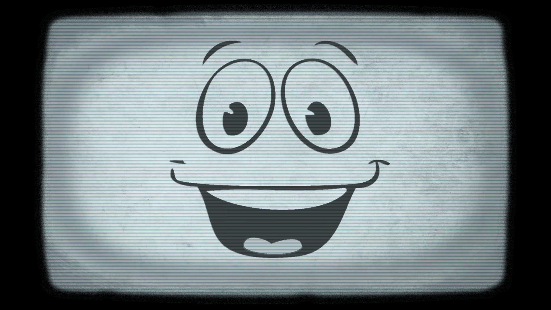 The magnified face of Yes Man, a robot from Fallout: New Vegas, who is the very manifestation of the "yes man" personality