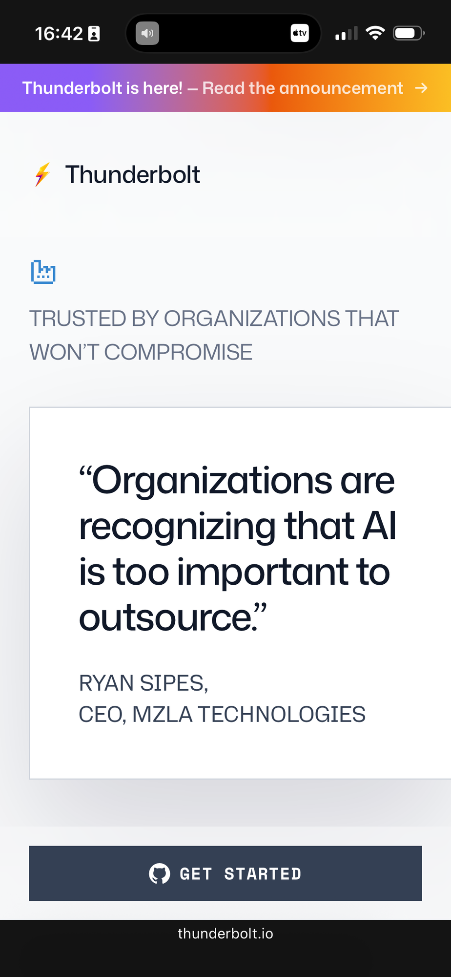 “Organizations are recognizing that AI is too important to outsource.” RYAN SIPES, CEO, MZLA TECHNOLOGIES